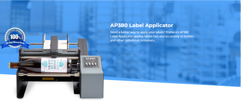 Print Label Application AP380 Bottle Label Applicator - Print Process